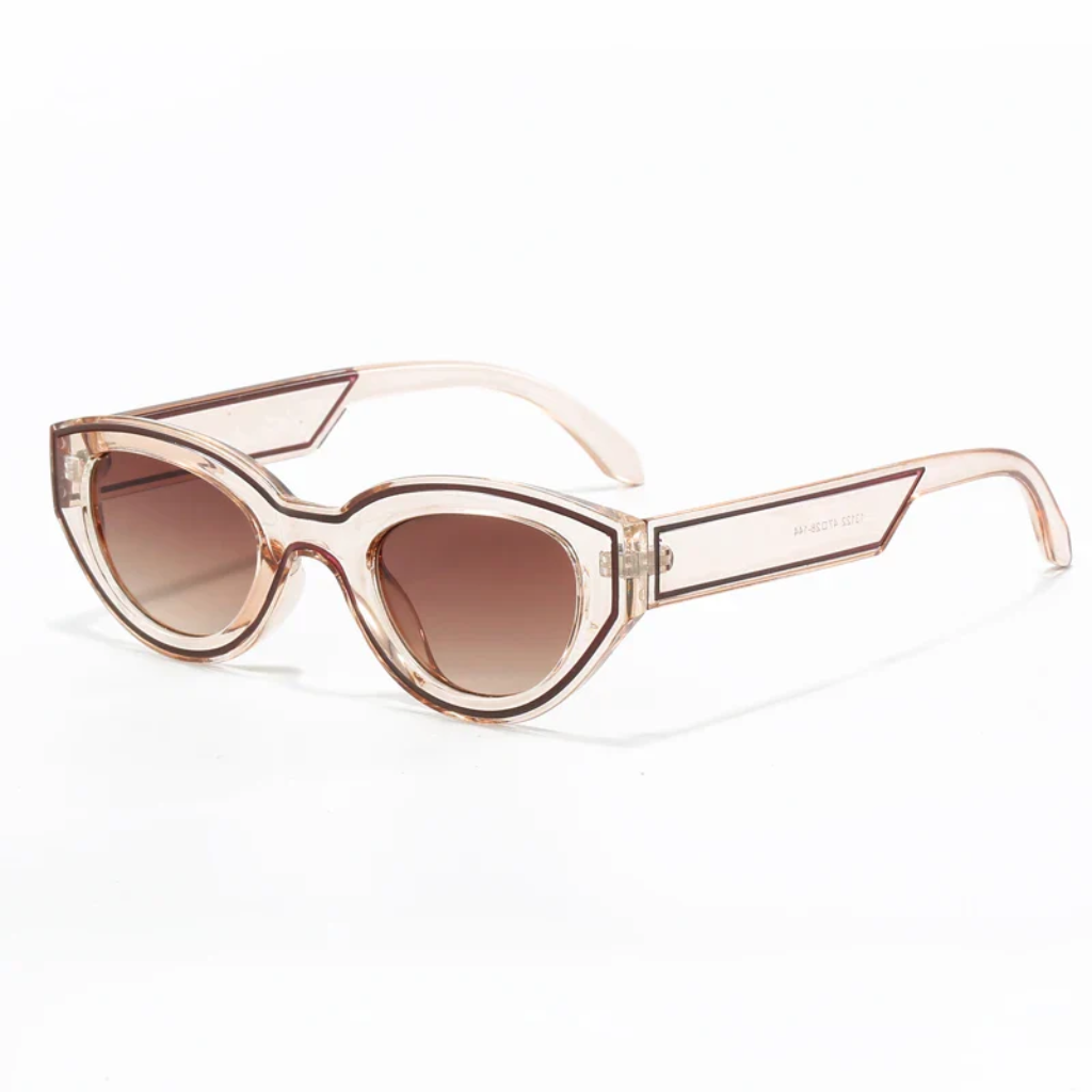 Damskie okulary przeciwsłoneczne w stylu retro typu kocie oczy-Glasses for women-Olave