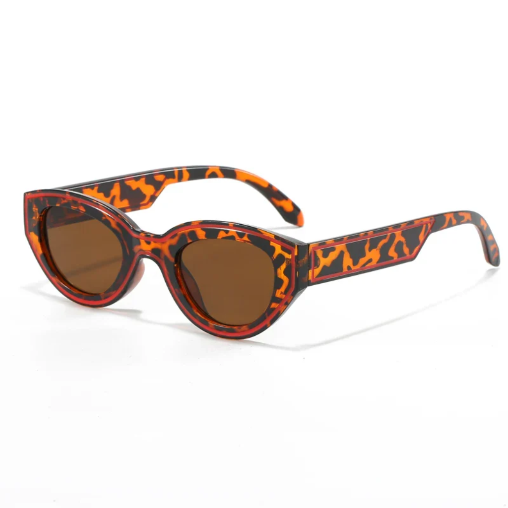 Damskie okulary przeciwsłoneczne w stylu retro typu kocie oczy-Glasses for women-Olave