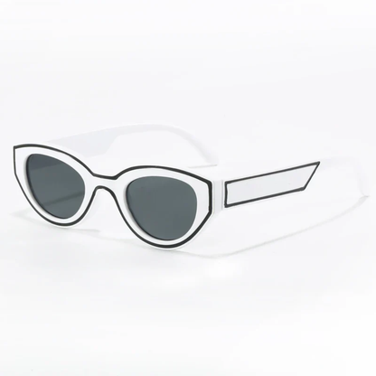 Damskie okulary przeciwsłoneczne w stylu retro typu kocie oczy-Glasses for women-Olave