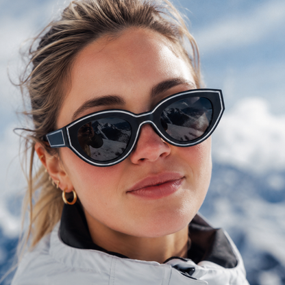 Damskie okulary przeciwsłoneczne w stylu retro typu kocie oczy-Glasses for women-Olave