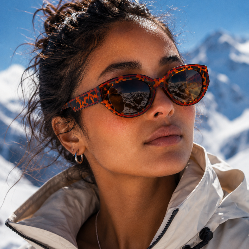 Damskie okulary przeciwsłoneczne w stylu retro typu kocie oczy-Glasses for women-Olave