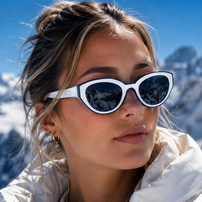 Damskie okulary przeciwsłoneczne w stylu retro typu kocie oczy-Glasses for women-Olave