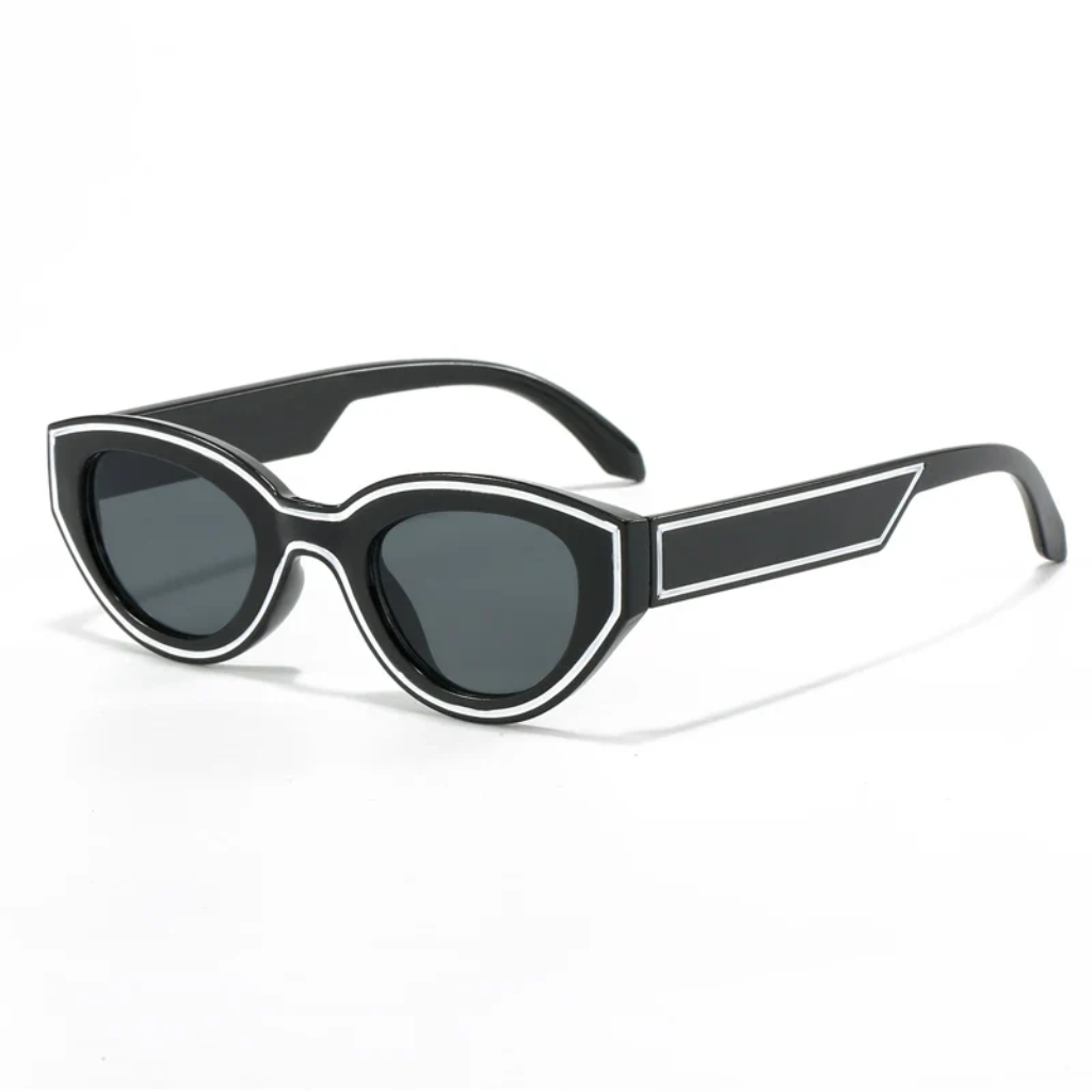 Damskie okulary przeciwsłoneczne w stylu retro typu kocie oczy-Glasses for women-Olave