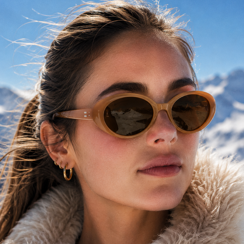 Damskie okulary przeciwsłoneczne z owalnymi oprawkami w panterkę-Glasses for women-Olave