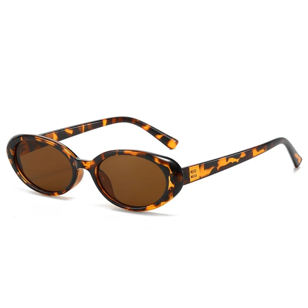 Damskie okulary przeciwsłoneczne z owalnymi oprawkami w panterkę-Glasses for women-Olave