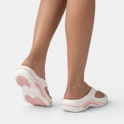 Damskie sandały japonki na platformie-Footwear for women-Olave