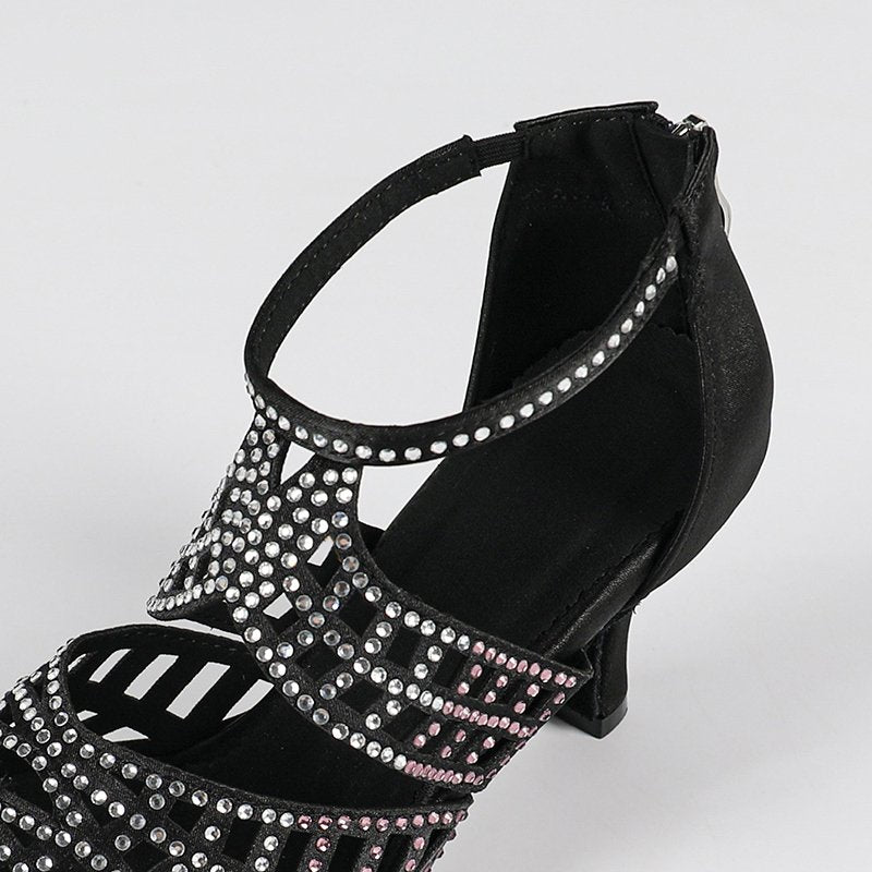 Damskie sandały na obcasie z wycięciami i odkrytym noskiem-Footwear for women-Olave