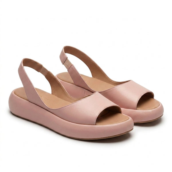 Damskie sandały na platformie z otwartym noskiem i paskiem na pięcie-Footwear for women-Olave
