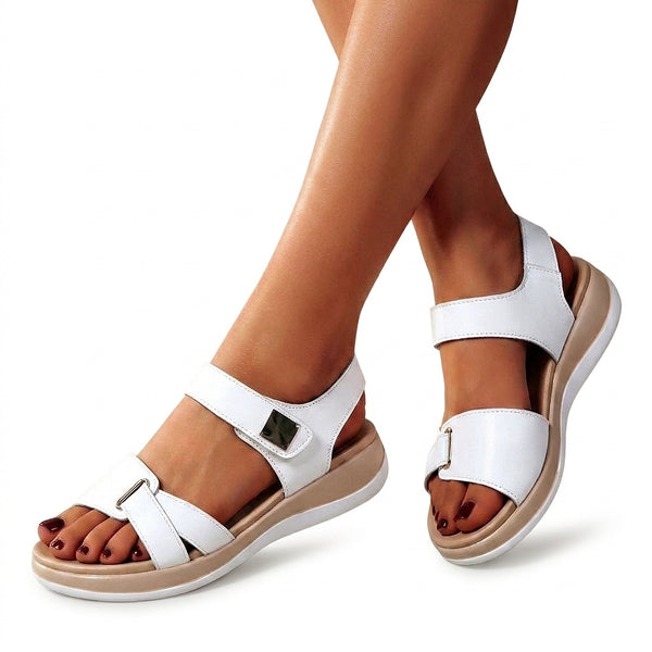Damskie sandały na platformie z regulowanym paskiem-Footwear for women-Olave