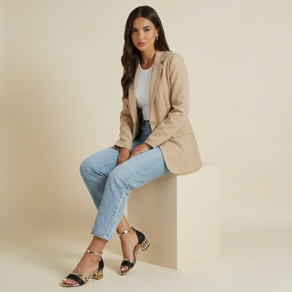 Damskie sandały na słupku z paskiem wokół kostki i geometrycznym zdobieniem obcasa-Footwear for women-Olave