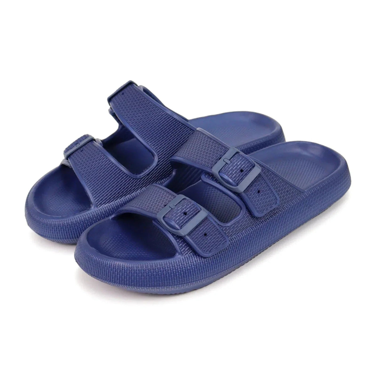 Damskie sandały typu klapki z dwoma paskami i klamrami-Footwear for women-Olave