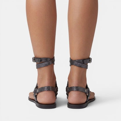 Damskie sandały wiązane w stylu gladiatorek-Footwear for women-Olave