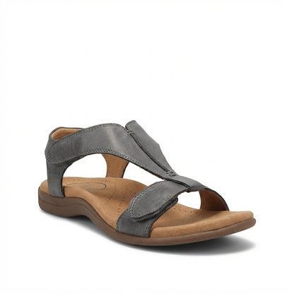 Damskie sandały z paskiem w kształcie litery T i regulowanymi zapięciami-Footwear for women-Olave
