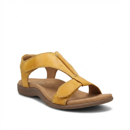 Damskie sandały z paskiem w kształcie litery T i regulowanymi zapięciami-Footwear for women-Olave