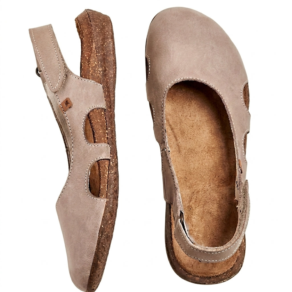 Damskie sandały z zakrytymi palcami i regulowanym paskiem za piętą-Footwear for women-Olave