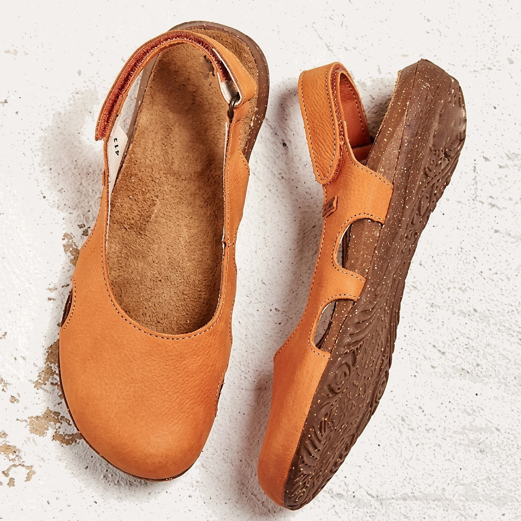 Damskie sandały z zakrytymi palcami i regulowanym paskiem za piętą-Footwear for women-Olave