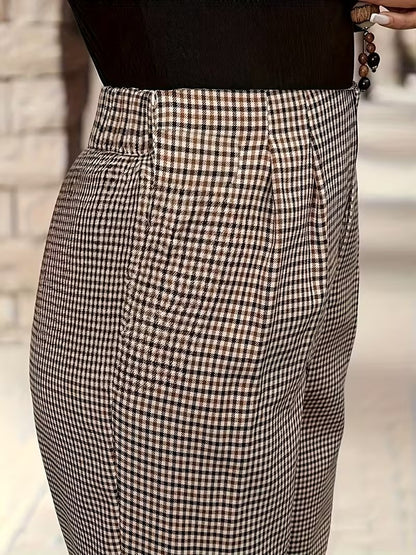 Damskie Spodnie Krótkie W Kratkę-Olave