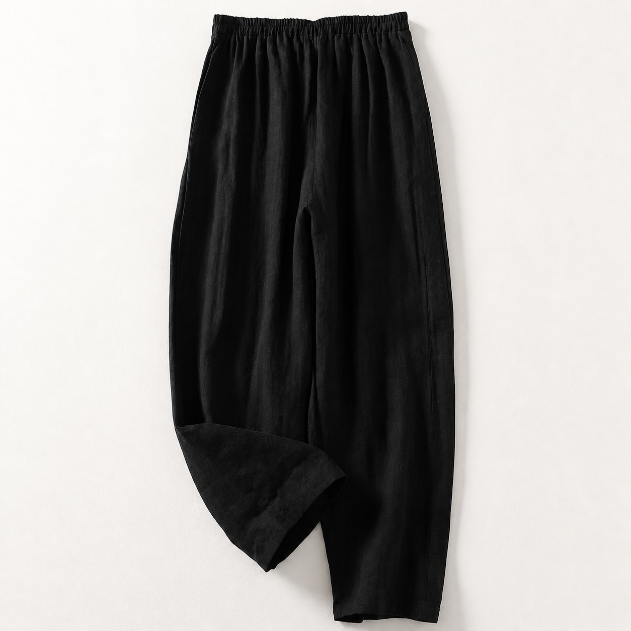 Damskie spodnie z elastycznym pasem i prostą nogawką o pełnej długości-Pants for Women-Olave