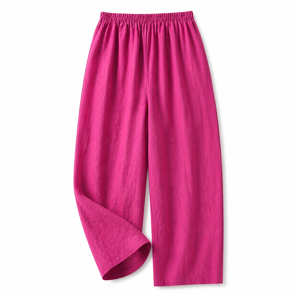 Damskie spodnie z elastycznym pasem i prostą nogawką o pełnej długości-Pants for Women-Olave