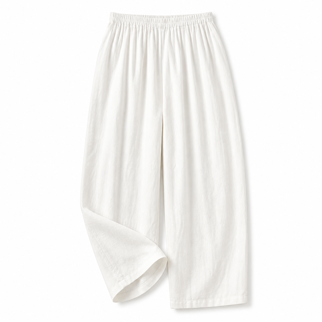 Damskie spodnie z elastycznym pasem i prostą nogawką o pełnej długości-Pants for Women-Olave