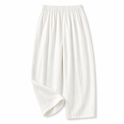 Damskie spodnie z elastycznym pasem i prostą nogawką o pełnej długości-Pants for Women-Olave