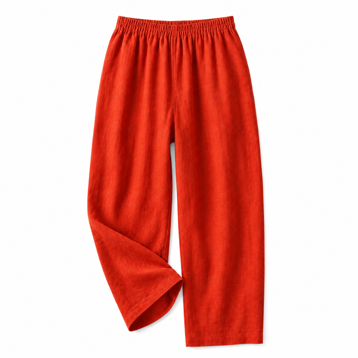 Damskie spodnie z elastycznym pasem i prostą nogawką o pełnej długości-Pants for Women-Olave