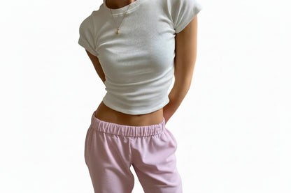 Damskie Spodnie z Elastycznym Pasem i Prostą Nogawką-Pants for Women-Olave