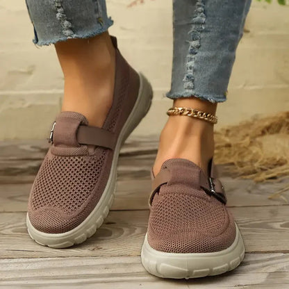 Damskie wsuwane półbuty typu Mary Jane z siateczki-Footwear for women-Olave