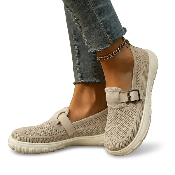 Damskie wsuwane półbuty typu Mary Jane z siateczki-Footwear for women-Olave