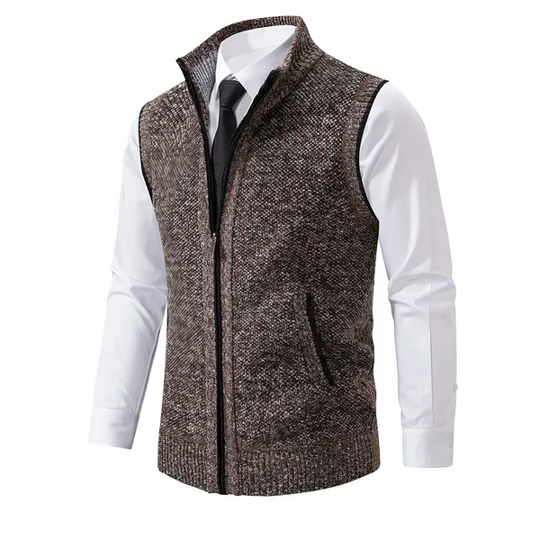 Męska kamizelka dzianinowa zapinana na zamek-Vest for men-Olave