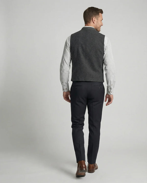 Męska Kamizelka z Kołnierzem Stójką i Zapięciem na Guziki-Vest for men-Olave