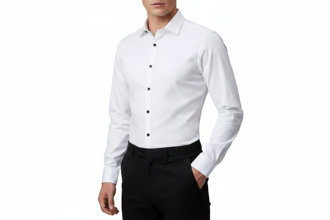 Męska Klasyczna Koszula Zapinana na Guziki-Shirts for men-Olave