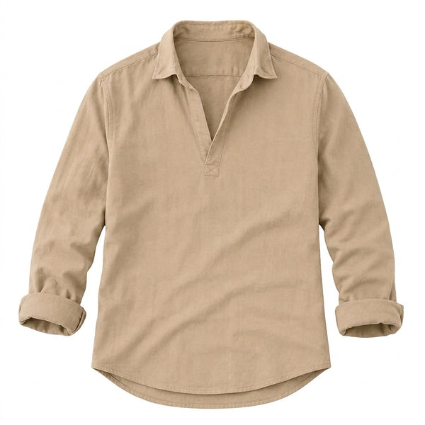 Męska koszula z długim rękawem o luźnym kroju-Shirts for men-Olave