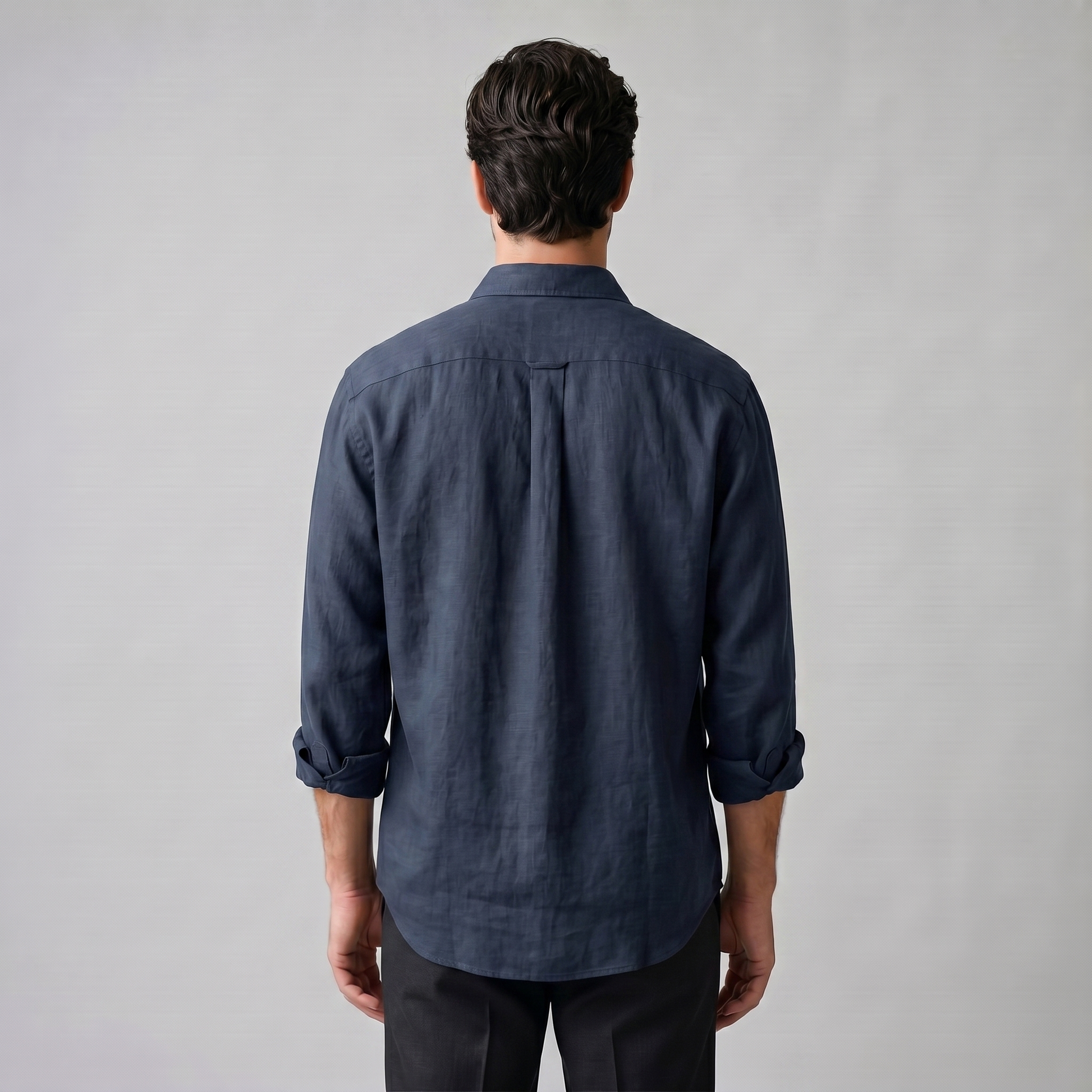 Męska koszula z długim rękawem zapinana na guziki-Shirts for men-Olave