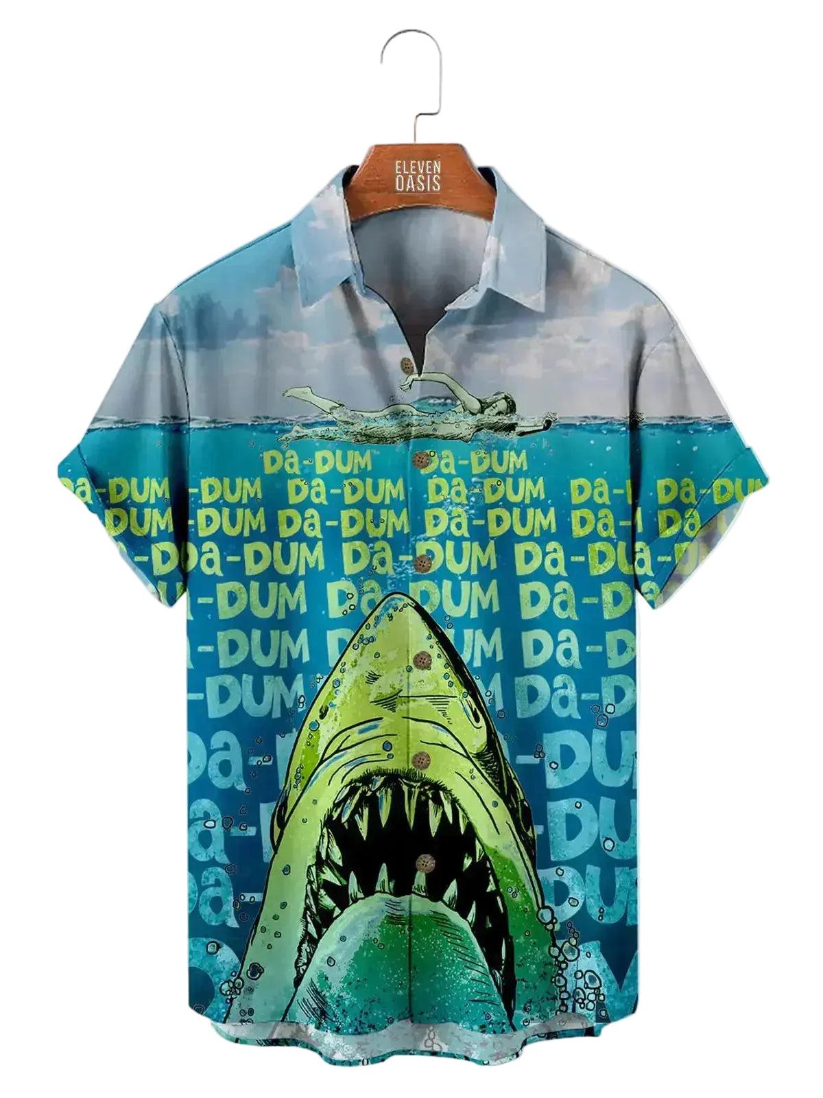 Męska Koszula z krótkim rękawem i nadrukiem graficznym-Shirts for men-Olave