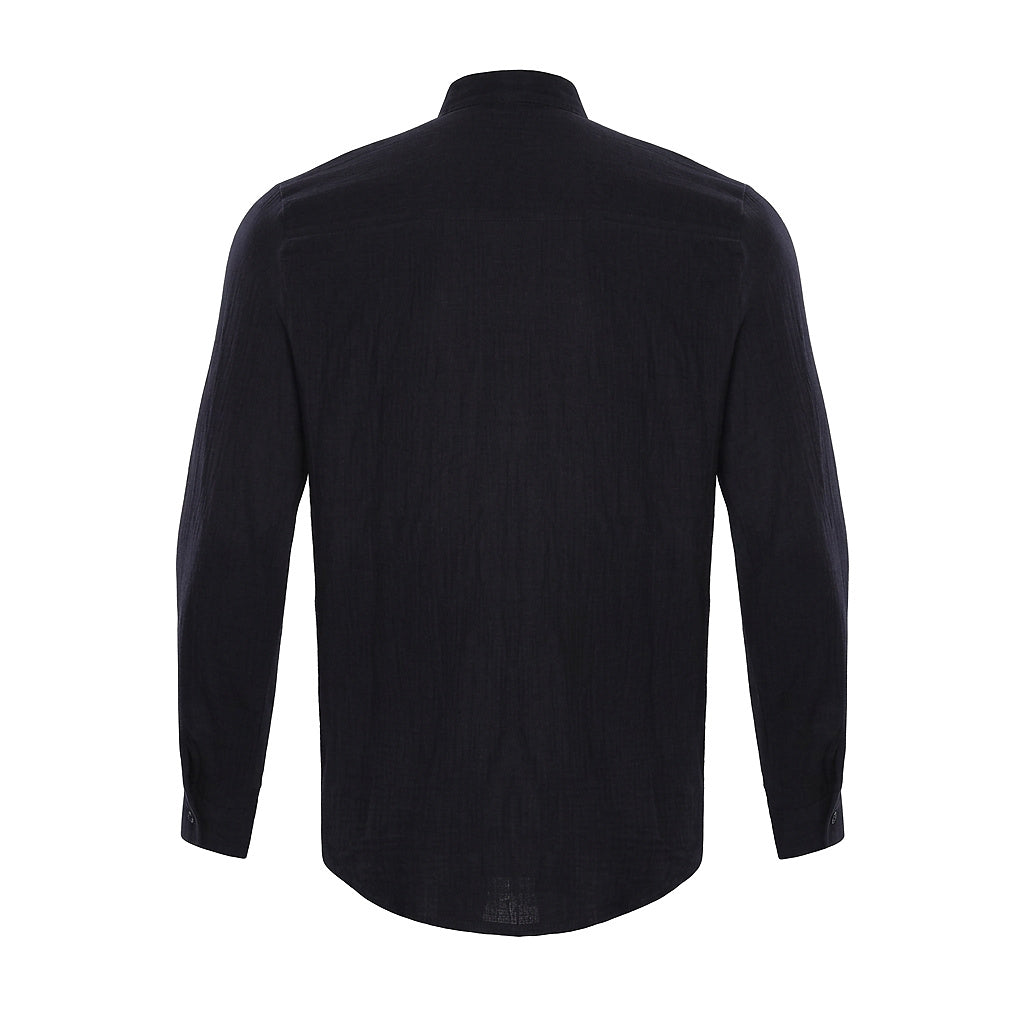 Męska koszula ze stójką i długimi rękawami-Shirts for men-Olave