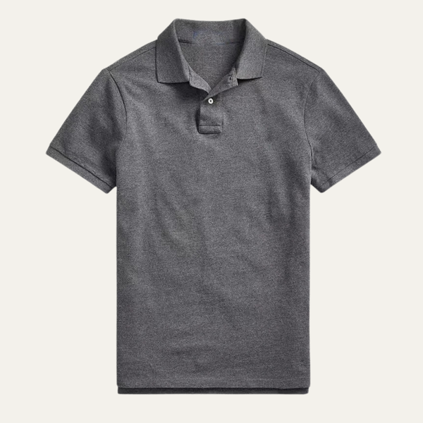 Męska koszulka polo z krótkim rękawem i zapięciem na guziki-Shirts for men-Olave