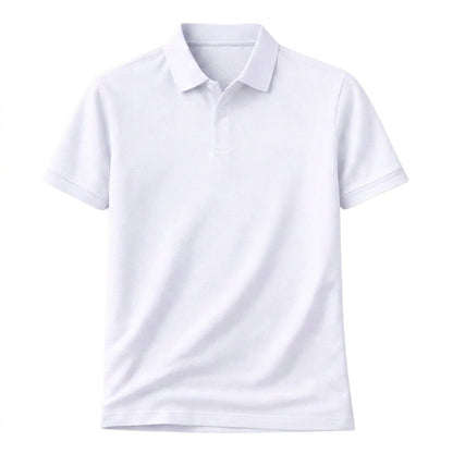 Męska koszulka polo z krótkim rękawem i zapięciem na guziki-Shirts for men-Olave