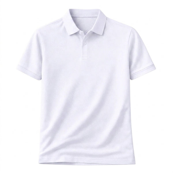 Męska koszulka polo z krótkim rękawem i zapięciem na guziki-Shirts for men-Olave