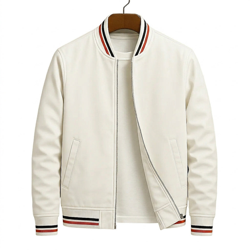 Męska kurtka bomberka z prążkowanym wykończeniem-Jackets for men-Olave