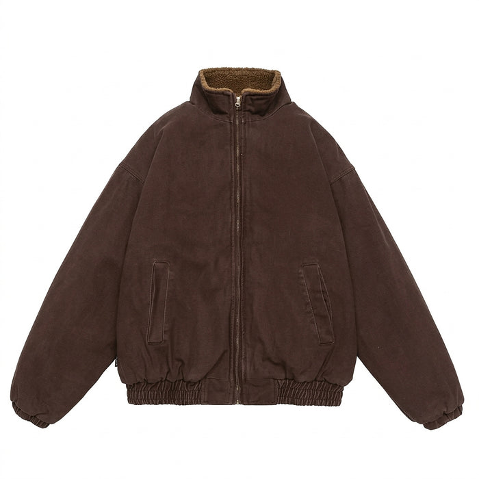 Męska kurtka bomberka zapinana na zamek ze stójką-Jackets & Coats for men-Olave