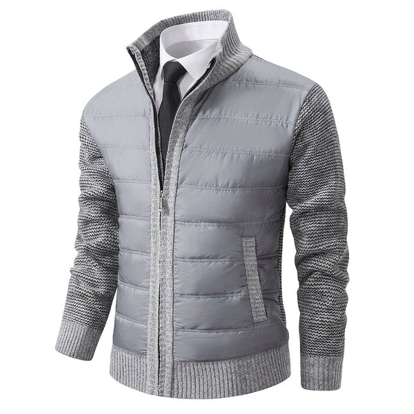 Męska kurtka hybrydowa z dzianiny i pikowania-Jackets for men-Olave