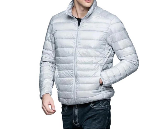 Męska kurtka pikowana z zamkiem i stójką-Olave