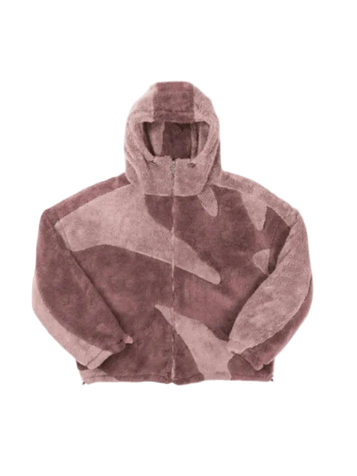 Męska kurtka polarowa z kapturem i zamkiem błyskawicznym-Jackets for Men-Olave