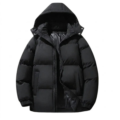Męska kurtka puchowa z kapturem i zapięciem na zamek-Jackets for men-Olave