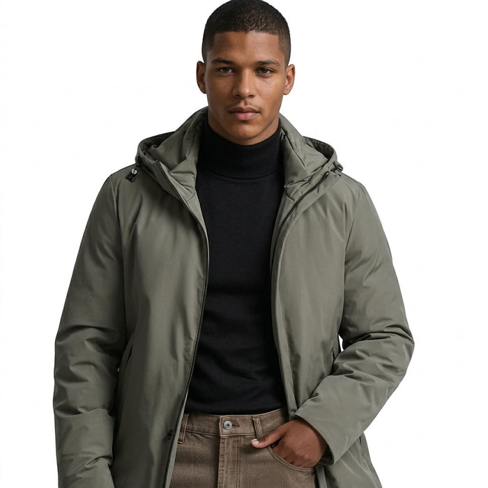 Męska kurtka z kapturem zapinana na zamek-Jackets for men-Olave