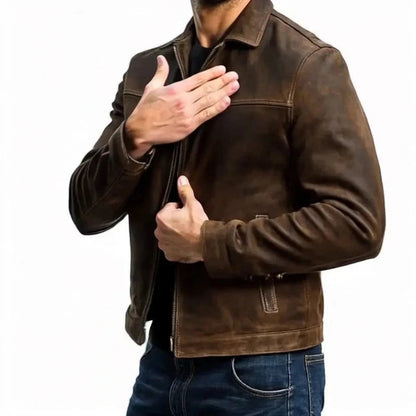 Męska kurtka z kołnierzem i zamkiem błyskawicznym-Jackets for men-Olave
