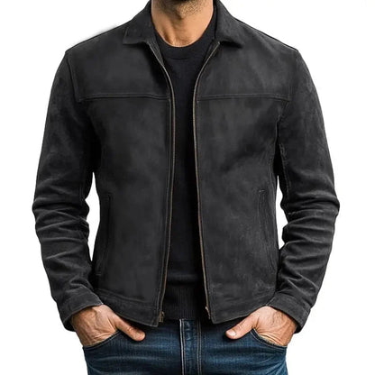 Męska kurtka z kołnierzem i zamkiem błyskawicznym-Jackets for men-Olave