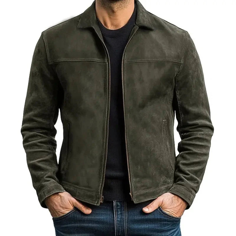 Męska kurtka z kołnierzem i zamkiem błyskawicznym-Jackets for men-Olave
