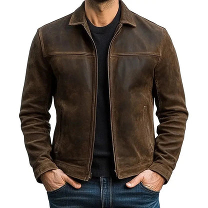 Męska kurtka z kołnierzem i zamkiem błyskawicznym-Jackets for men-Olave